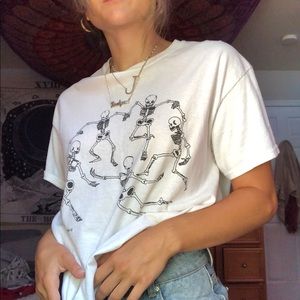 Brandy Melville Skeleton’s Dancing Shirt